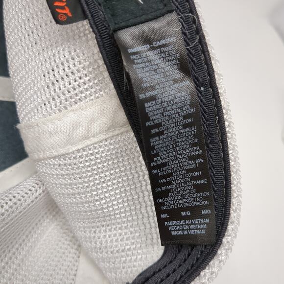 H Logo Fitted Trucker Hat Black Large Embroidered Mesh Back Flexfit Nike Golf - Picture 10 of 10